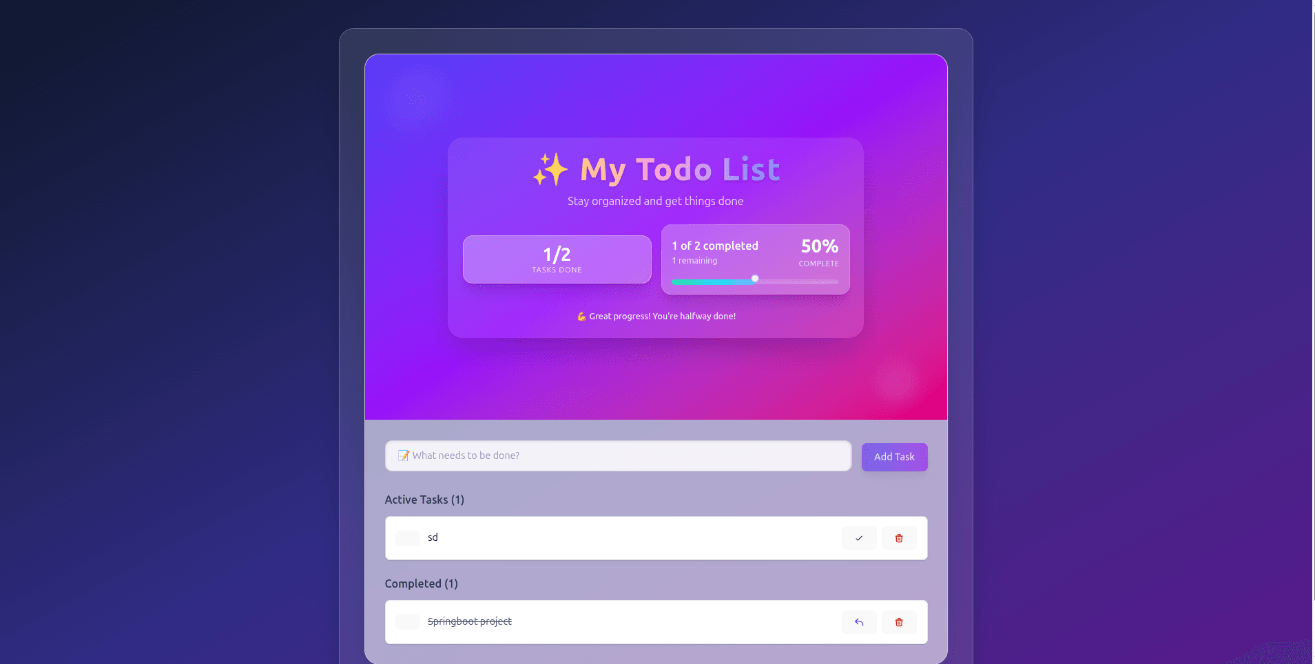 Full-Stack Todo Application